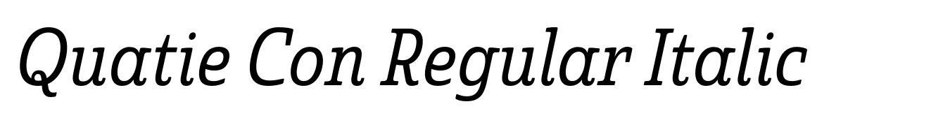 Quatie Con Regular Italic